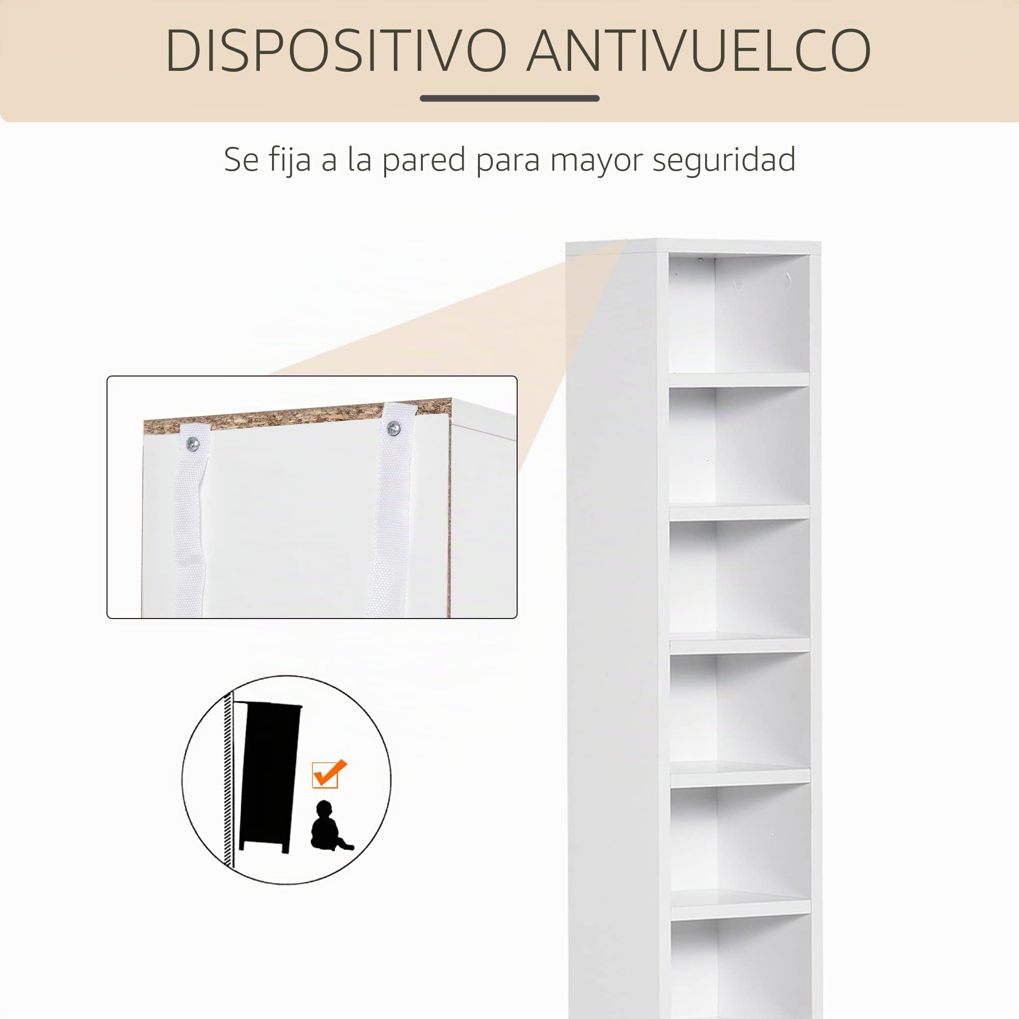 HOMCOM - Juego de 2 estanterías columnas armario de almacenamiento CD-DVD 6 + 6 compartimentos dim. 21 x 19 x 88 cm. Capacidad máx. 160 CD blanco