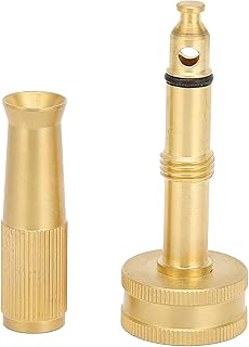 Bocal de mangueira de água de latão, rosca fêmea G3/4, bocal de mangueira de alta pressão para mangueira de jardim, para irrigação de jardim, irrigação de paisagem, irrigação por gotejamento, lavagem de carro