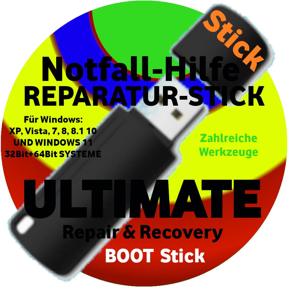 PC Notfall Reparatur Datenrettung Boot-Stick für Windows XP 7 8 10 11