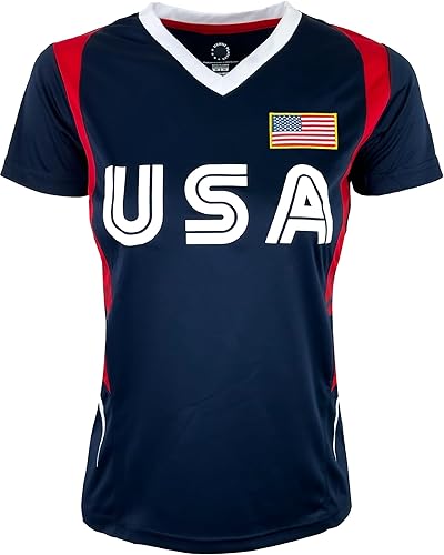 Miniatura 2 de USWNT Players - Camiseta oficial de la Asociación Nacional de Fútbol Femenino de Estados Unidos, Lavelle USA Flag Camiseta de tallas juveniles