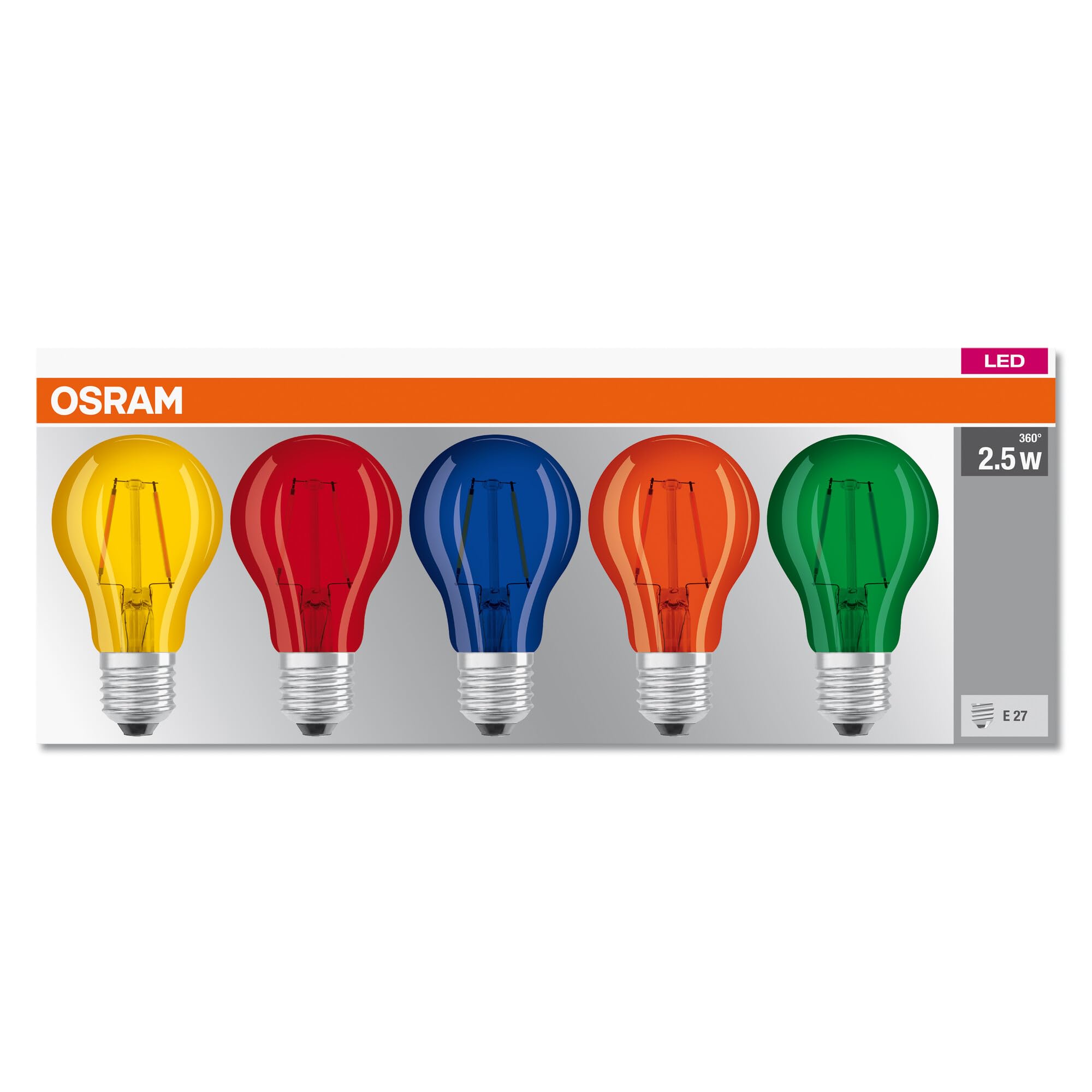 Lot De 12 Lampes OSRAM E27 CONCENTRA BELCOLOR – Colorées – 60W – Neuves