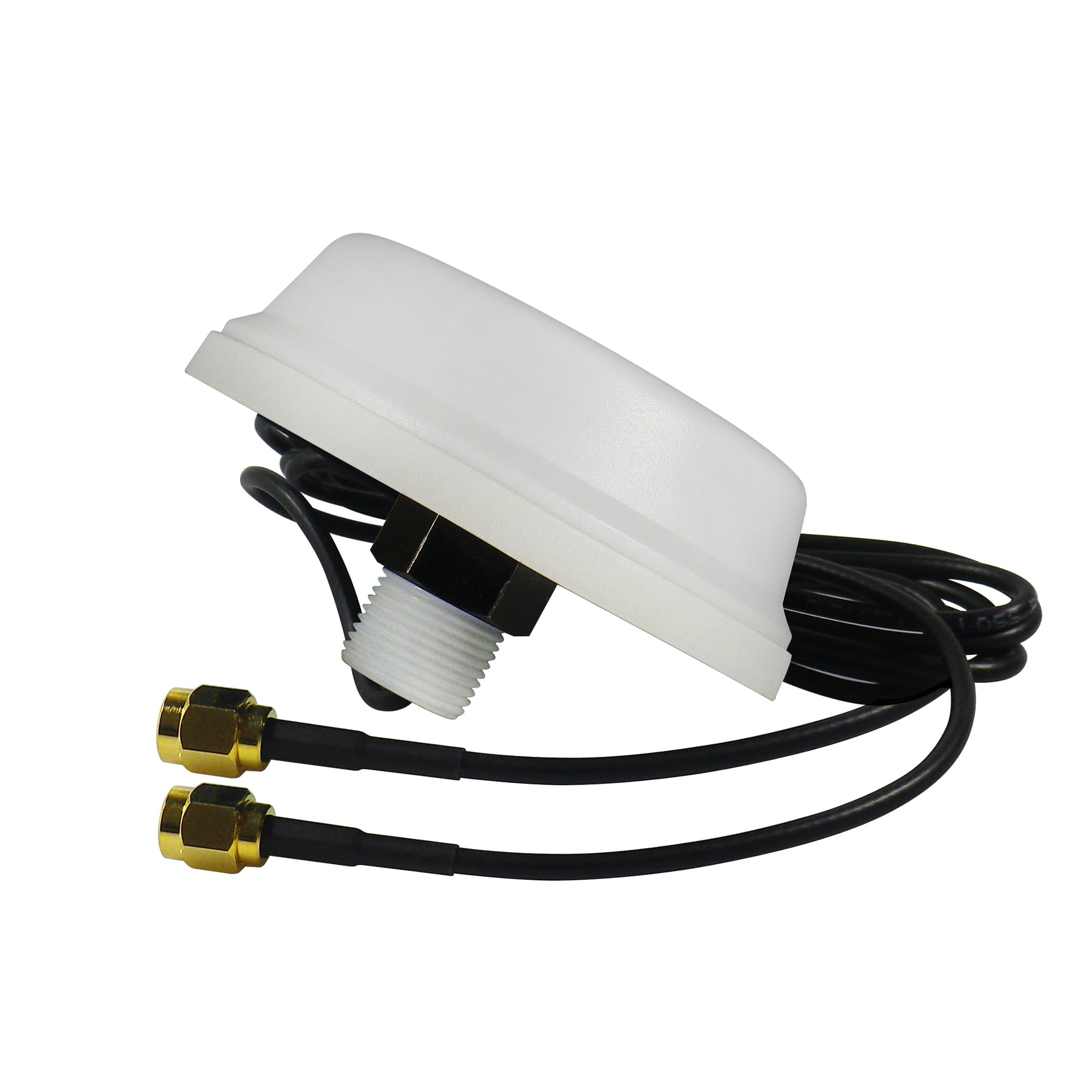 JARFT Antenna WiFi 2x2 MIMO 2.4/5 GHz omnidirezionale, M2M / IoT, connettore RP-SMA, alloggiamento IP65, IEEE 802.11 a/b/g/n/ac/ax (nero, 2 cavi antenna da 150 cm