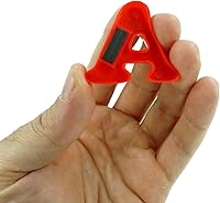 Vista 2 de JA-RU Juego de letras magnéticas (1 paquete de letras ABC) letras de plástico coloridas. Imanes de refrigerador para niños y niños pequeños.