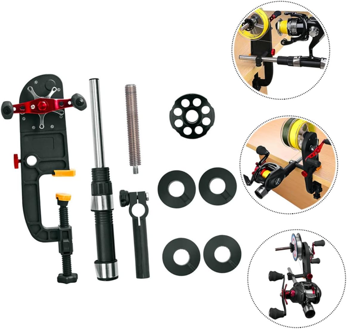 Sosoport Fishing Reel Line Winder Fish Line Spooler Reel Winding System Drop Wheel Wheel Friendly Made of Plastic Metal