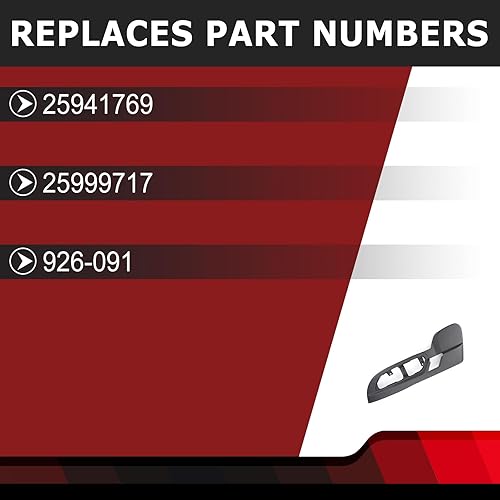 Miniatura 3 de FEXON Cubierta de riel de asiento del conductor compatible con Chevrolet TraverseGMC AcadiaBuick Enclave 2009-2017 reemplaza 25941769 (negro)