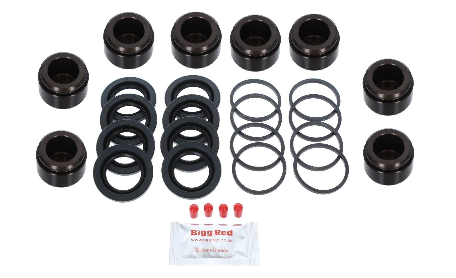 Freno de Pinza de Pistón Kit Reparación Juntas - Completo Delantero Izquierdo o Derecho, Para 330mm Discos de Freno & Brembo 4 Pistón Calibrador - Compatible Con Seleccione Modelos