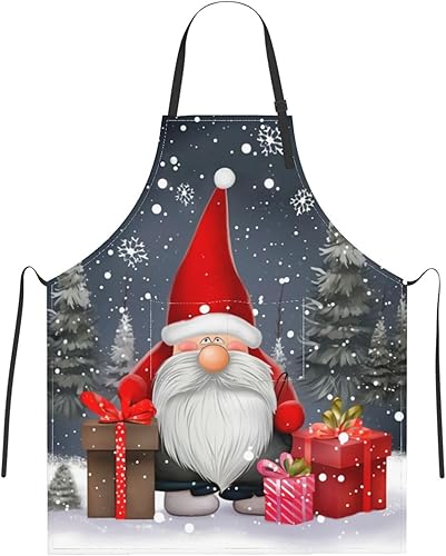 Mount Hour Delantal ajustable de salpicaduras de pintura colorida con 2 bolsillos, para asar a la parrilla