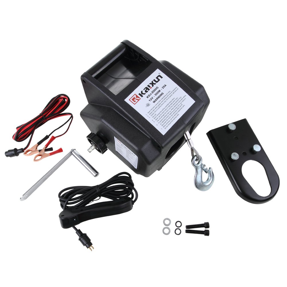2000 lbs 12-Volt DC Portable Electric Winch