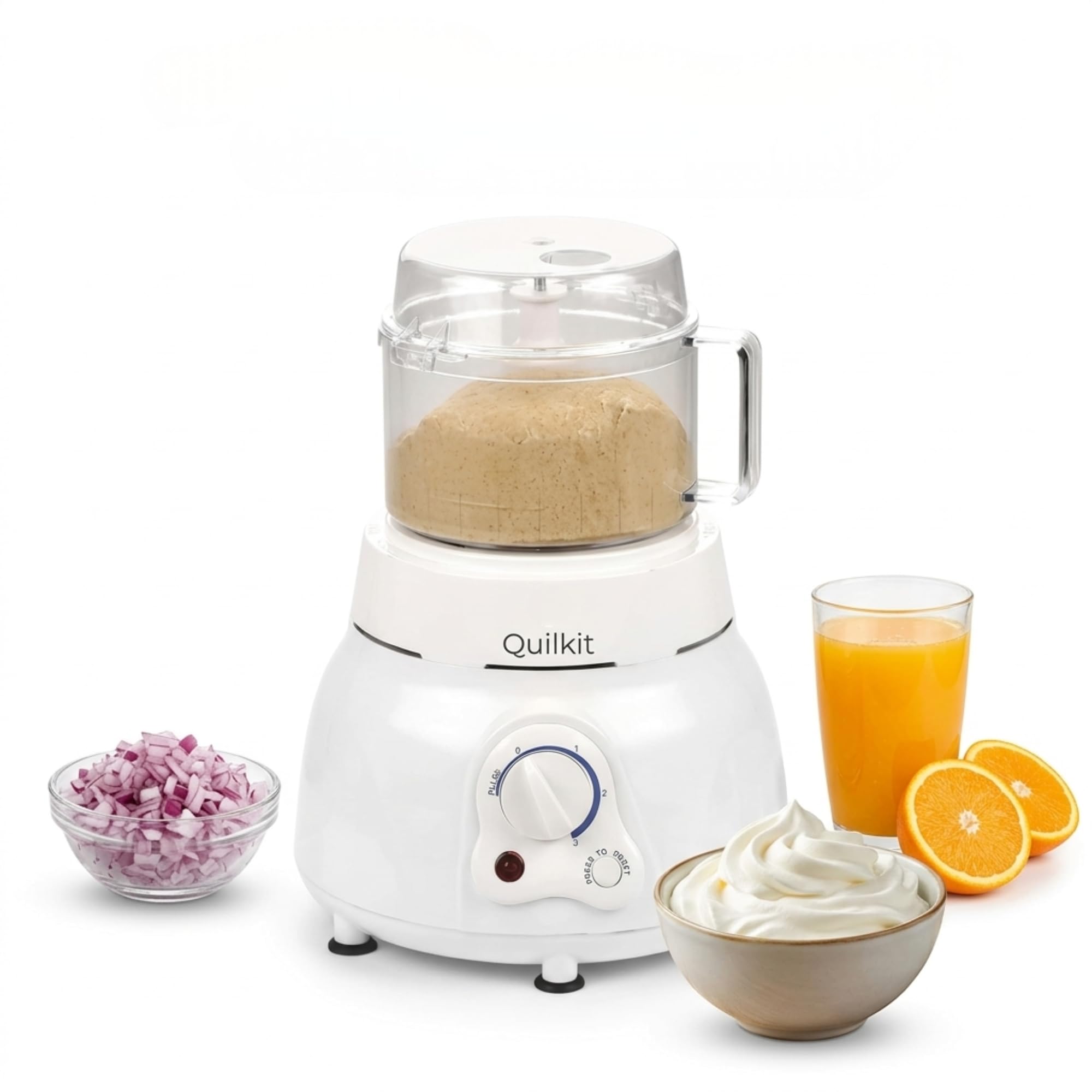 500W 4-in-1 Atta Kneader & Food Processor | Dough Maker, Vegetable Chopper, Citrus Juicer & Blender | Multi-Speed, Anti-Slip Base, Compact Kitchen Machine-picture-28