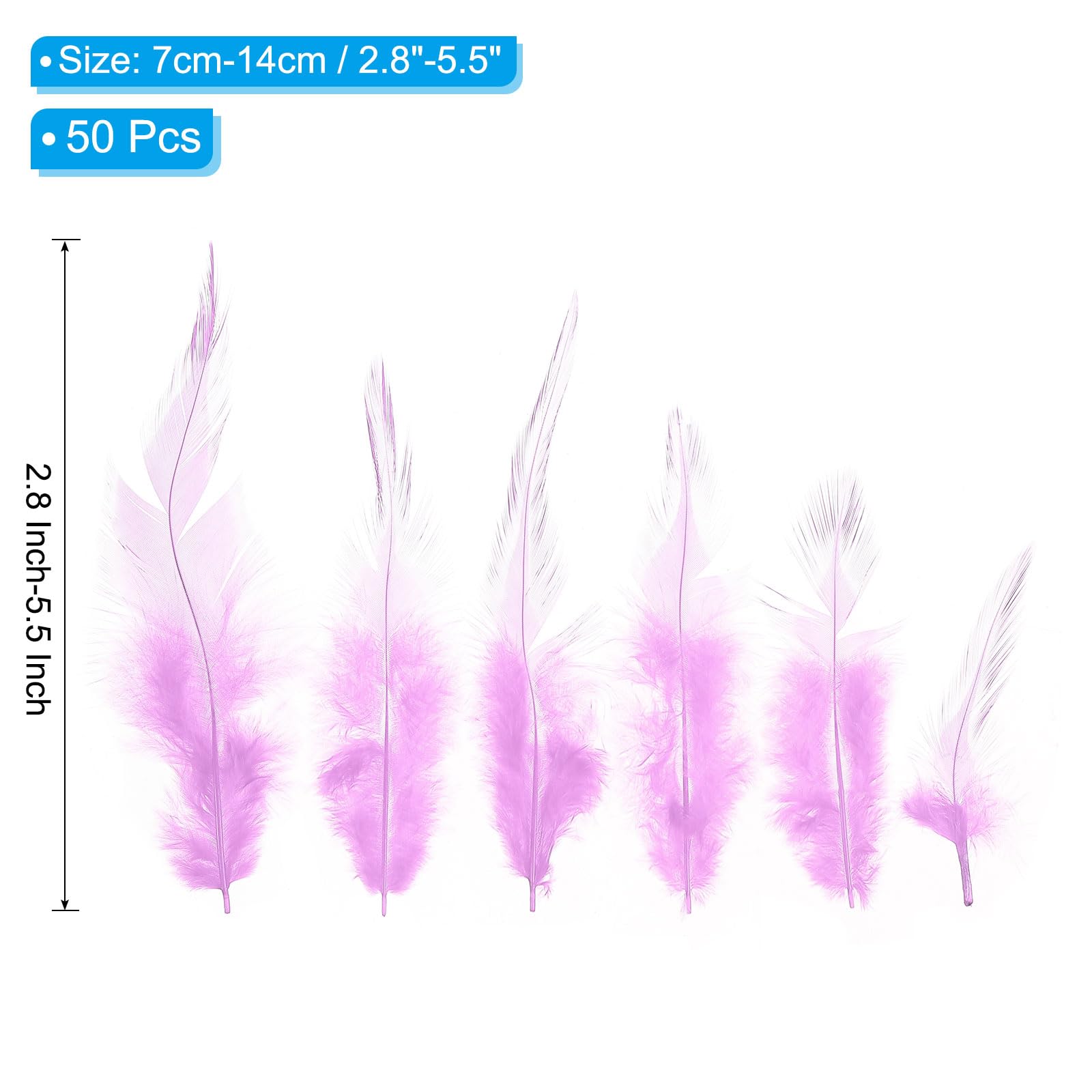 PATIKIL 3-6 Inch Saddle Hackle Rooster Feather - Image 2