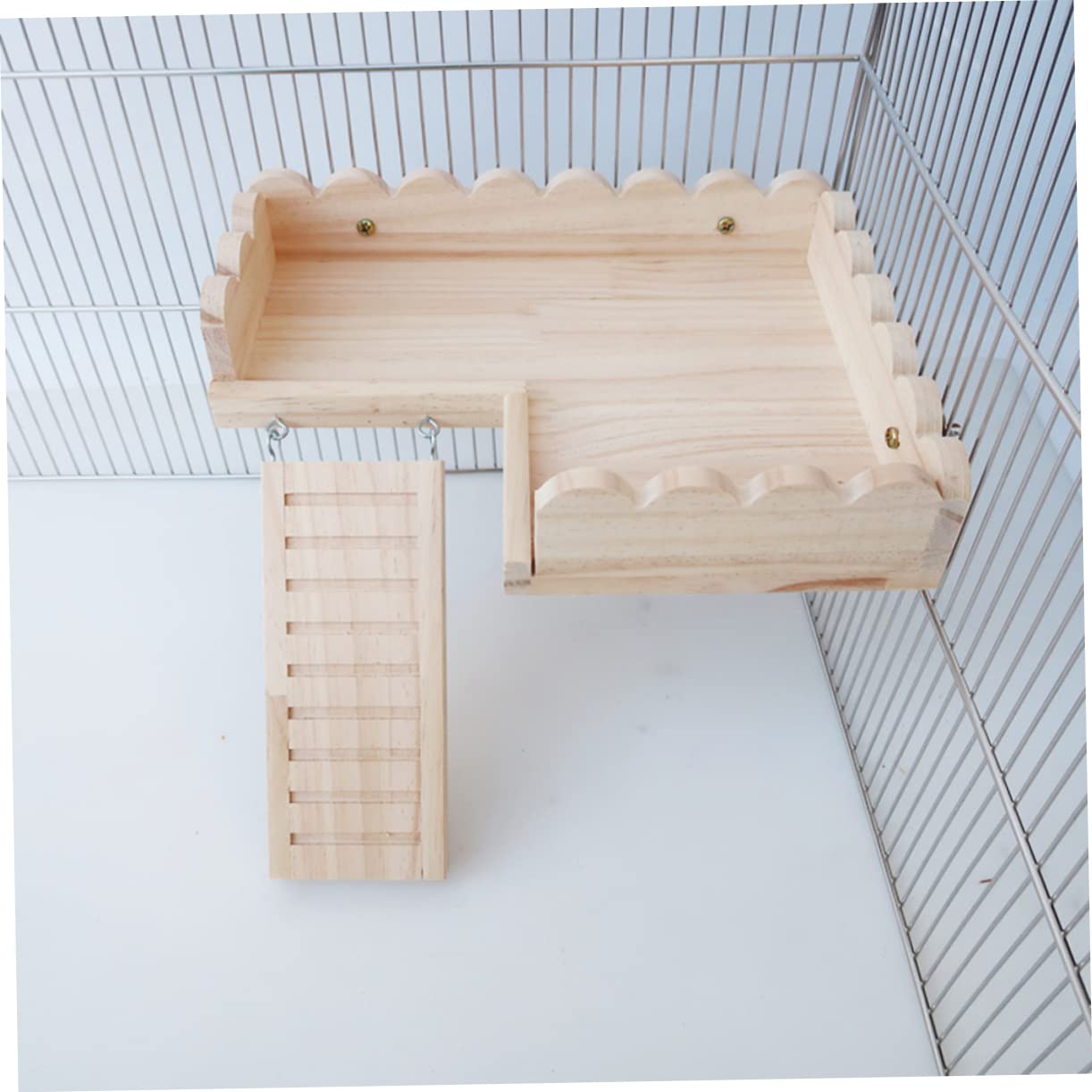 ibasenice Piattaforma in Legno per Criceti Accessorio Gabbia Facile Installazione e Conservazione per Roditori
