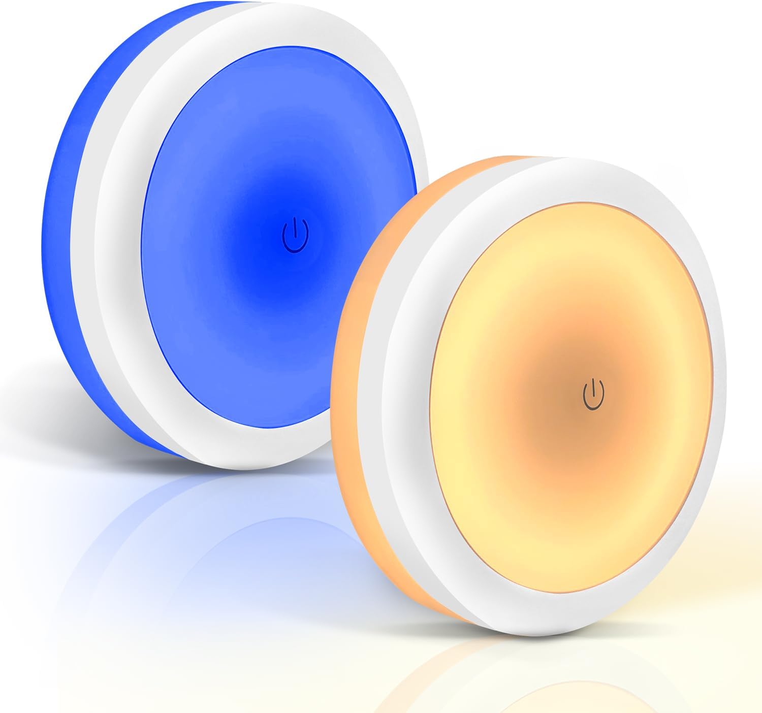 12V Interior Boat Ceiling LED Light Dual Color Warm White and Blue Light, Surface Mounted for Interior Lighting of Household Trucks RVs Trailers Airplanes, Diameter 106mm Small RV Dome Light, 2 Pack