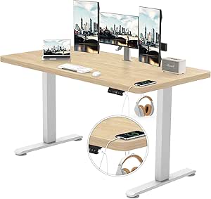 Scrivania Elettrica Regolabile TRIUMPHKEY 160x80 Cm Con Memoria, USB E Anti-Collisione - Foto 6