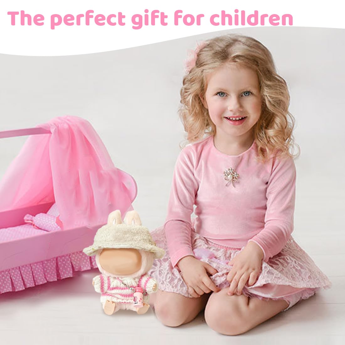 JAWUZ Vêtements Pour Labubu Comprenant Une Robe Et Un Nœud Pour