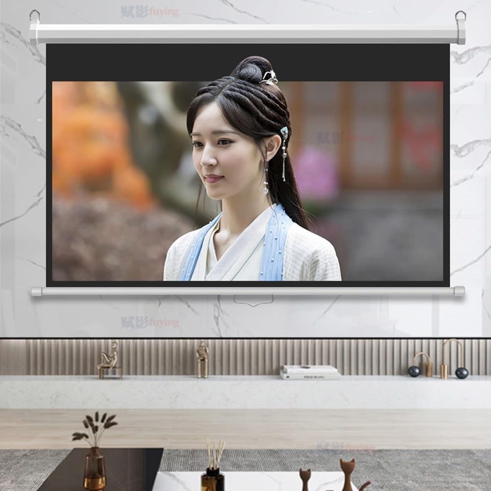 Schermo per Proiettore 16:9 HD Schermo Videoproiettore Telo Proiettore per Teatro Domestico Interni Ed Esterni,Facile da Installare(72in/169cm)