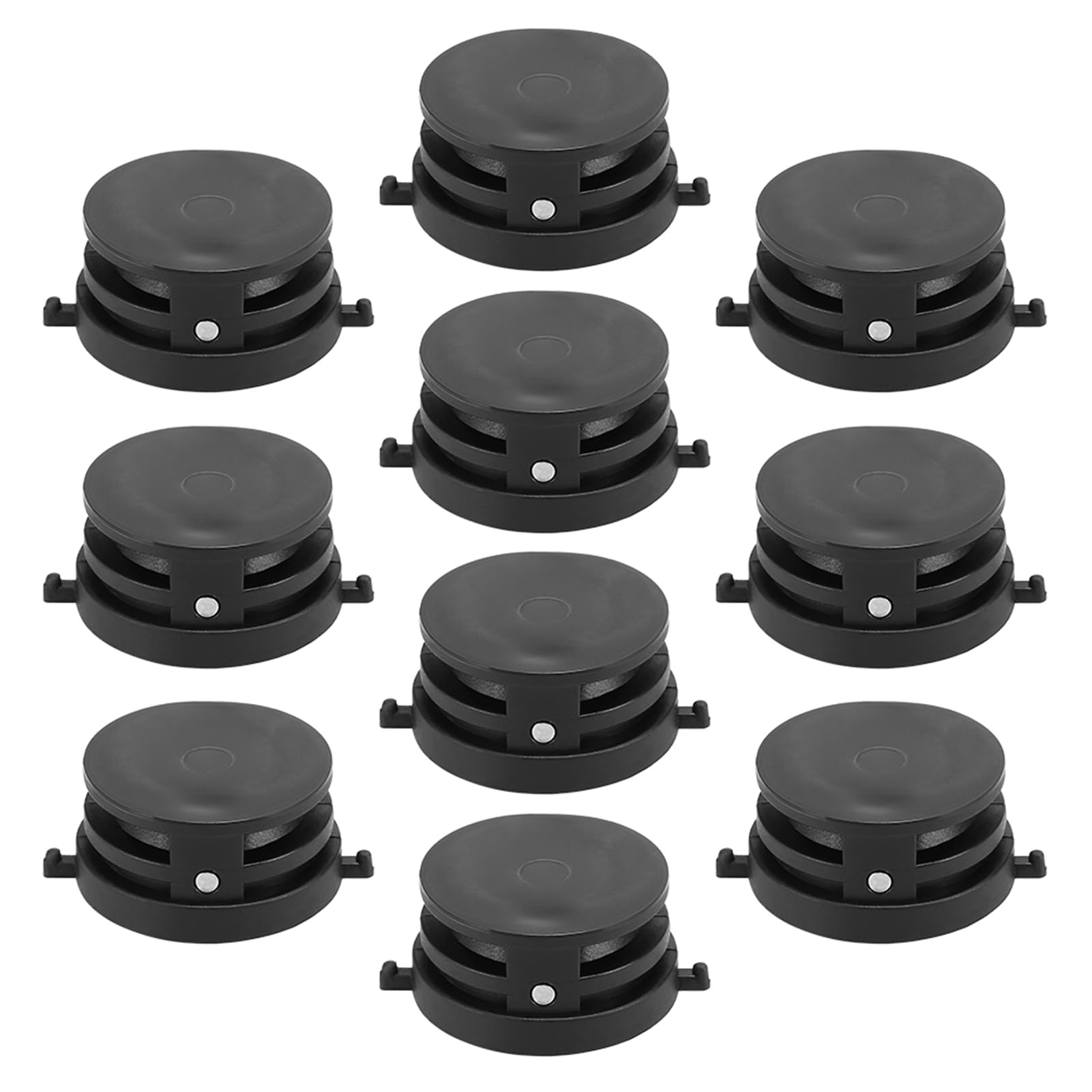 10 PCS Surfboard Leash Plug Set, Nylon Constructed with Stainless Pin for Board and Steel Surfboard (Black)