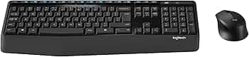 Logitech MK345 Combo Tastiera di Dimensioni Standard con Poggiapolsi e Comodo Mouse per la Mano Destra, Layout Internazionale QWERTY - Nero