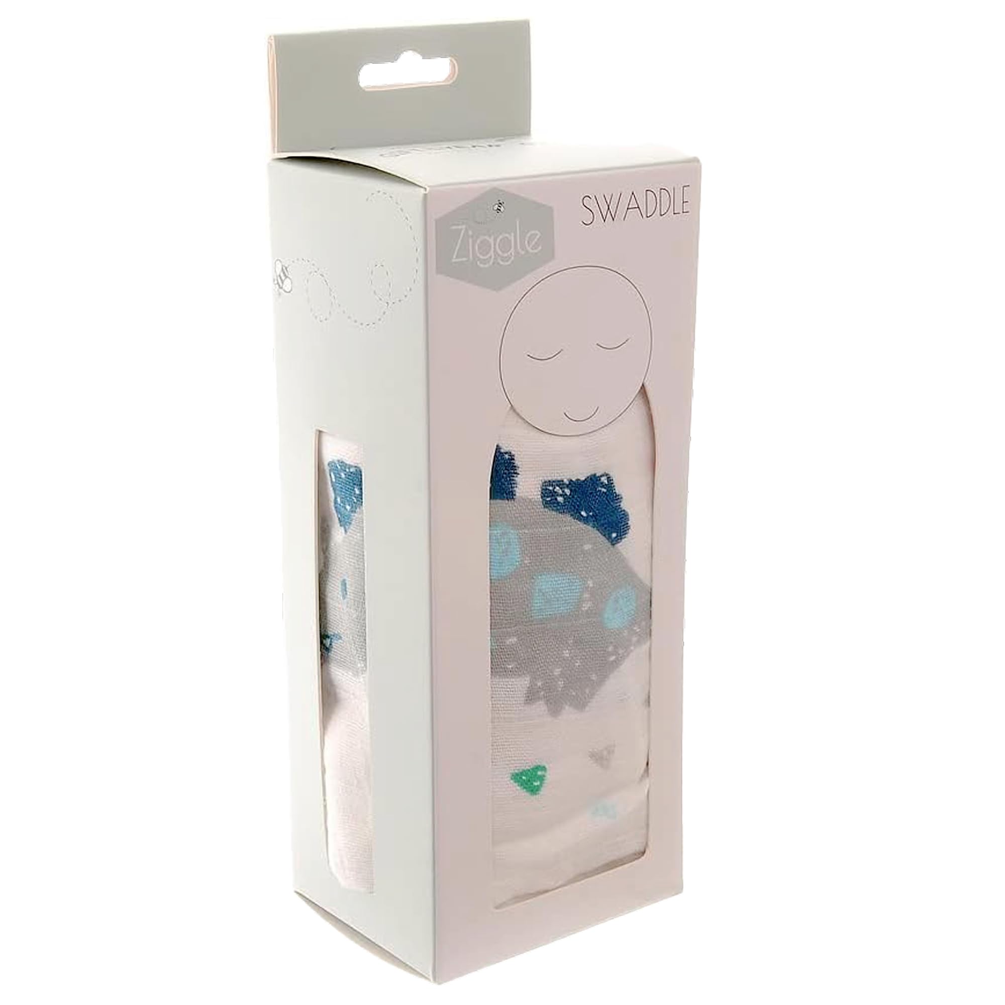 Ziggle Baby Swaddle Blanket - Extra Large 120x120cm Muslin Swaddle Wrap - Soft Breathable Baby Wrap & Muslin Swaddles - Must Have Newborn Essentials & Gift