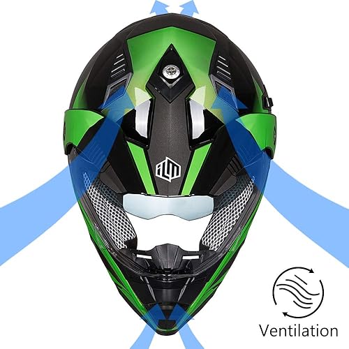 Miniatura 5 de ILM Casco deportivo dual para motocicleta todoterreno, visera solar para motocross, ATV, motocross, certificado por DOT, modelo 606V