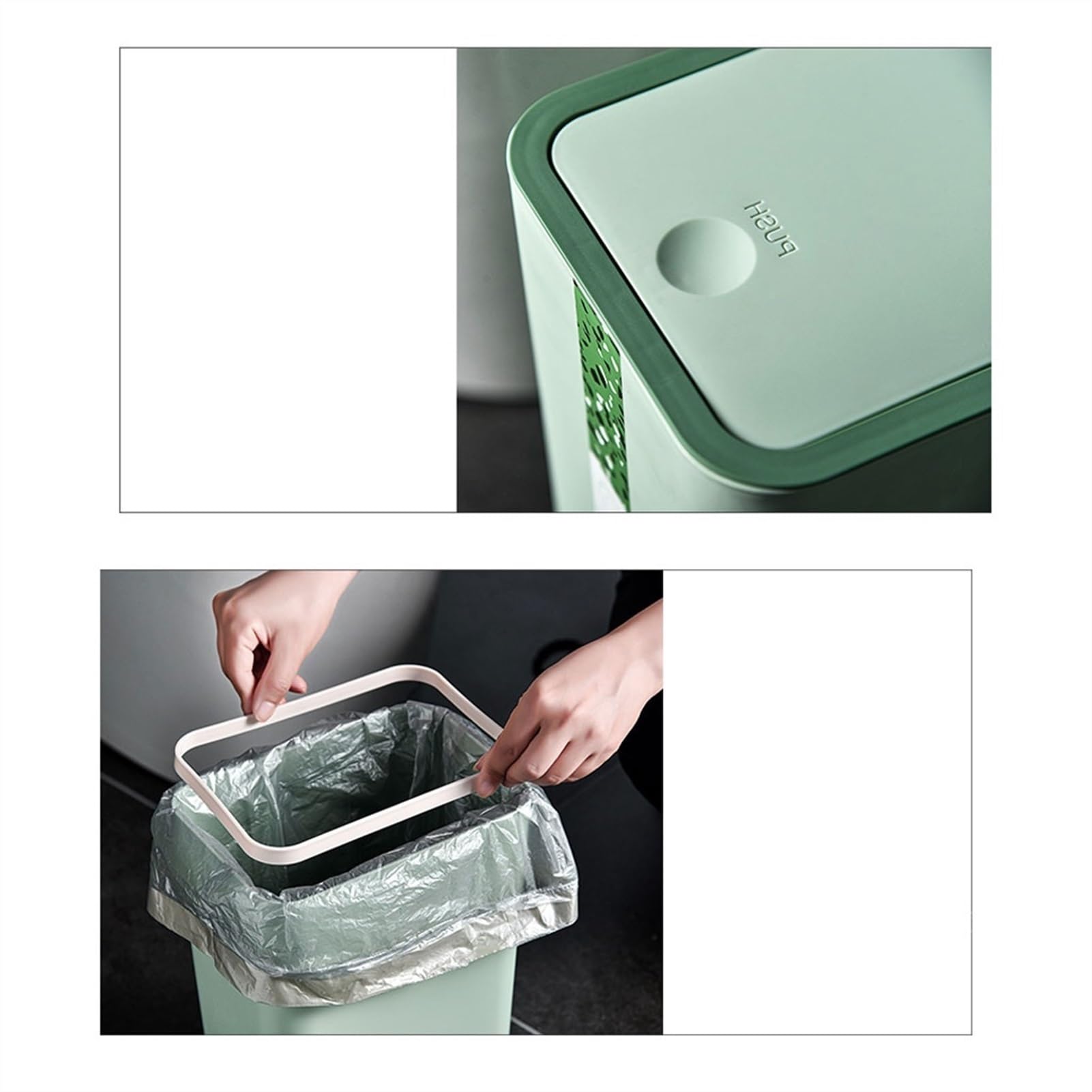 Cestino per la spazzatura interno alla moda, Pattumiera pressata a fessura da 12 l for la casa, soggiorno, cucina, con coperchio, cestino for la carta igienica, bagno di grande capacità Ottieni più sp