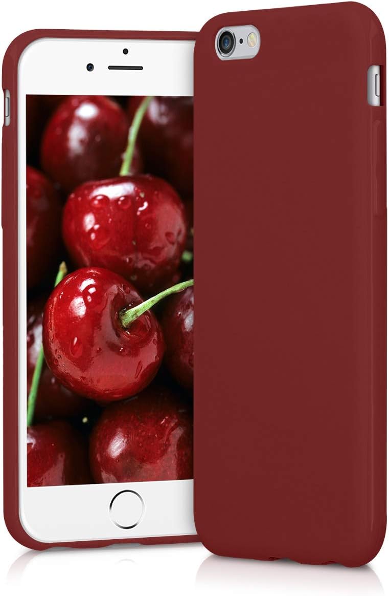 kwmobile Case Compatible with Apple iPhone 6 / 6S Case - Soft Slim Protective TPU Silicone Cover - Red Matte