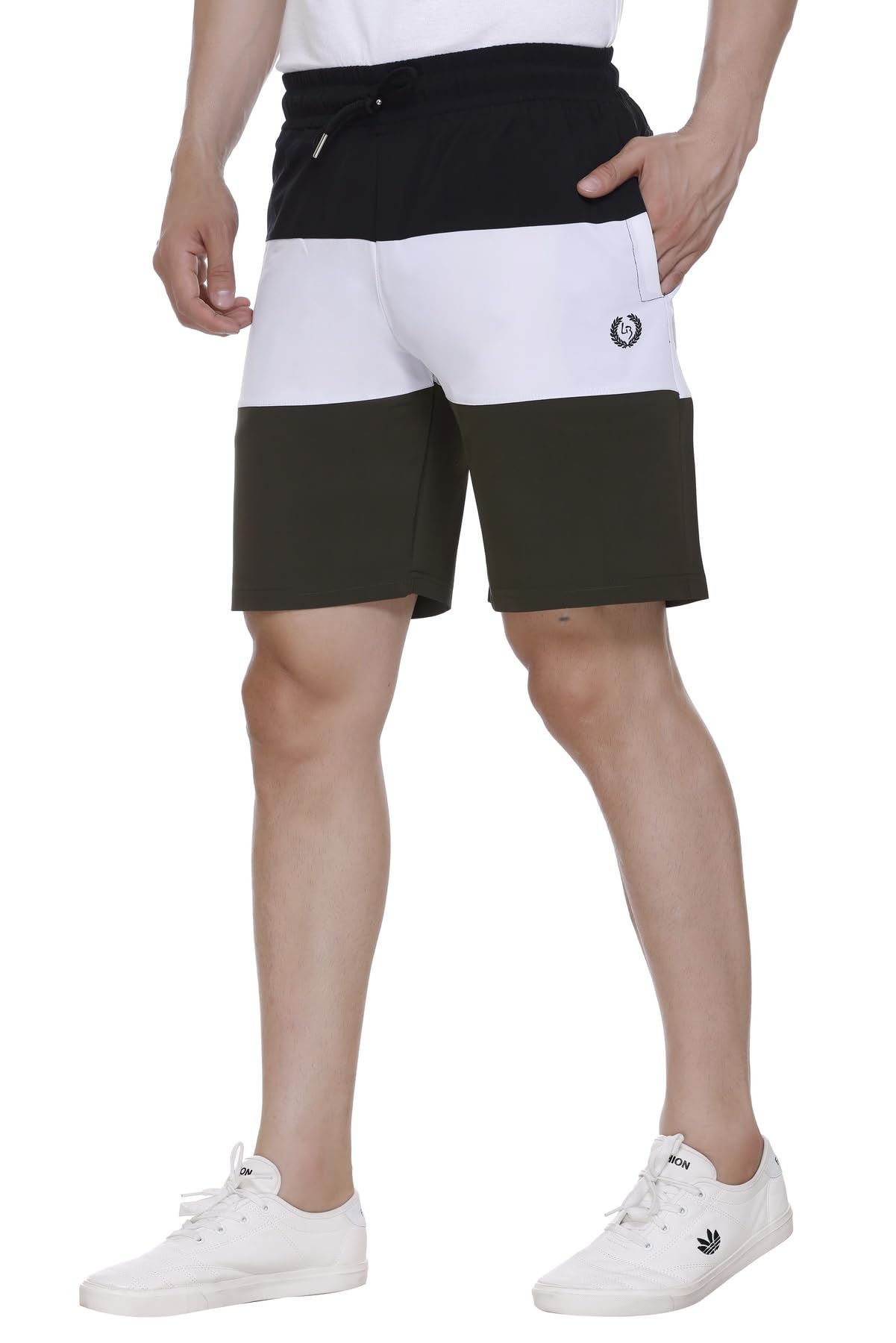 leebonee Men's Multicolor Striped Dri Fit Shorts-picture-43