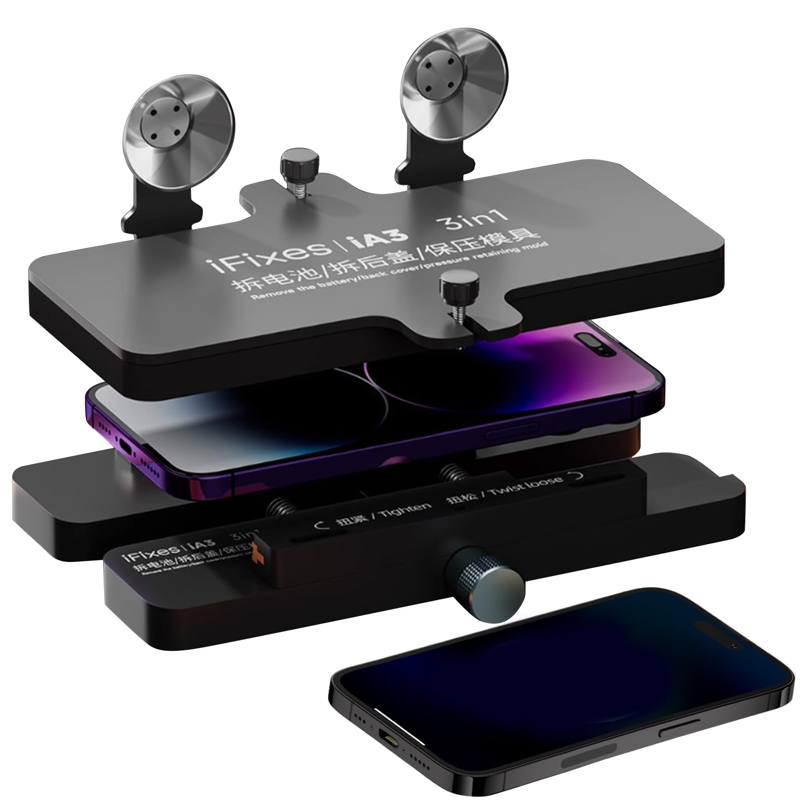 Strumenti rimozione schermo telefono Accessorio Riparazione Smartphone | Morsetto Fissaggio Telefono Forniture Riparazione per Donne Famiglia Colleghi