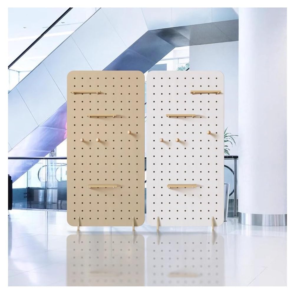 Lochwand-Wandregal für Garage, Bohreraufbewahrung, Schraubenschlüssel-Set, Halterungen, Lange Haken, Wandorganizer für Zuhause, Wandorganizer aus Holz – 80 x 40 x 160 cm, dekoratives Präsent