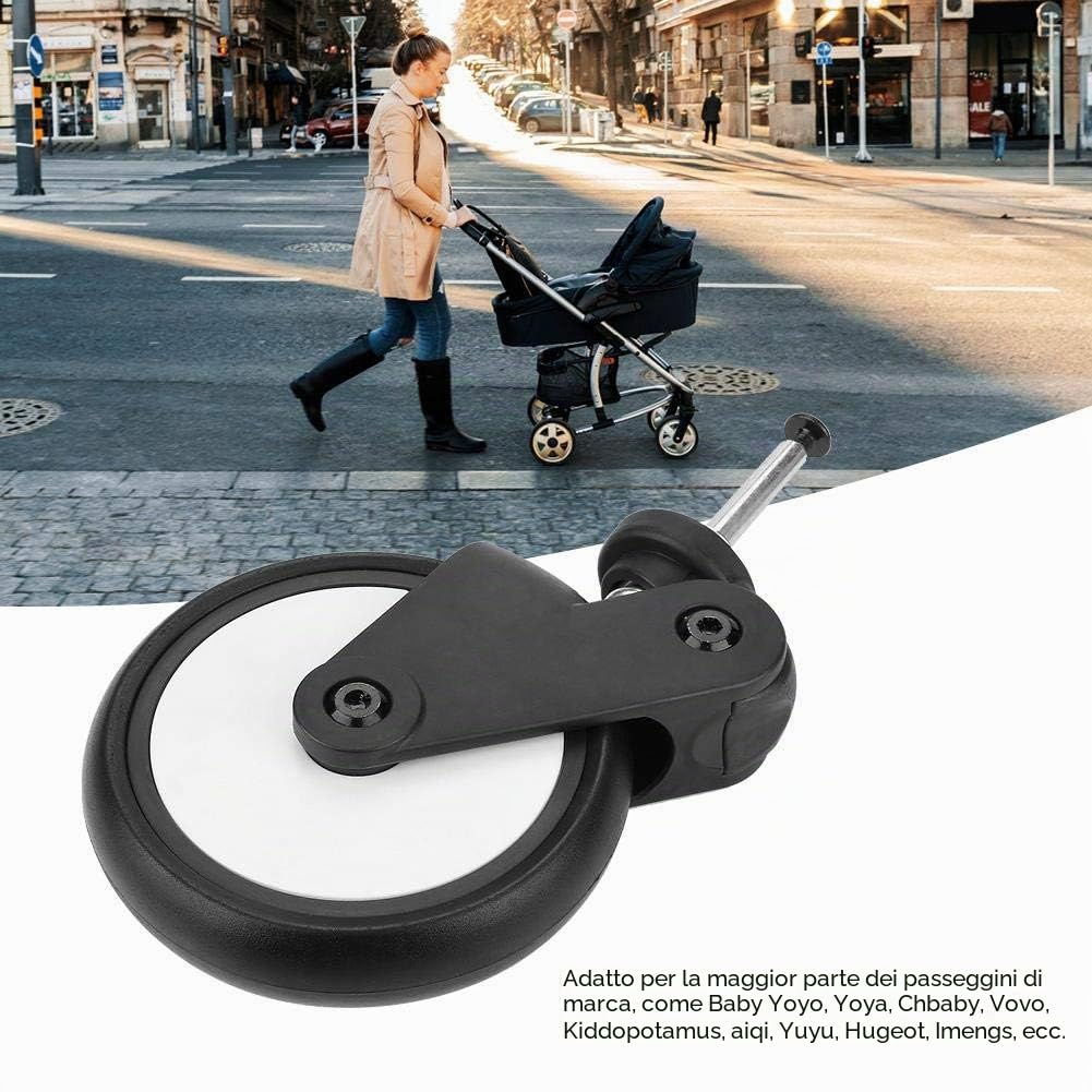 Ruota Anteriore/Posteriore per passeggino Sostituzione Ruote passeggino Gomma da Cancellare Accessori Yoya Vovo Carrozzina (1 Pair Front)