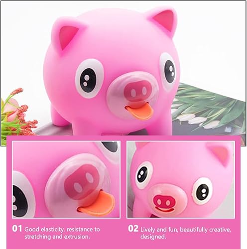 Miniatura 7 de LUOZZY Juguete de lengua que habla, juguetes para aliviar el estrés y la ansiedad, juguete sensorial de cerdo, recuerdo de fiesta, decoración de