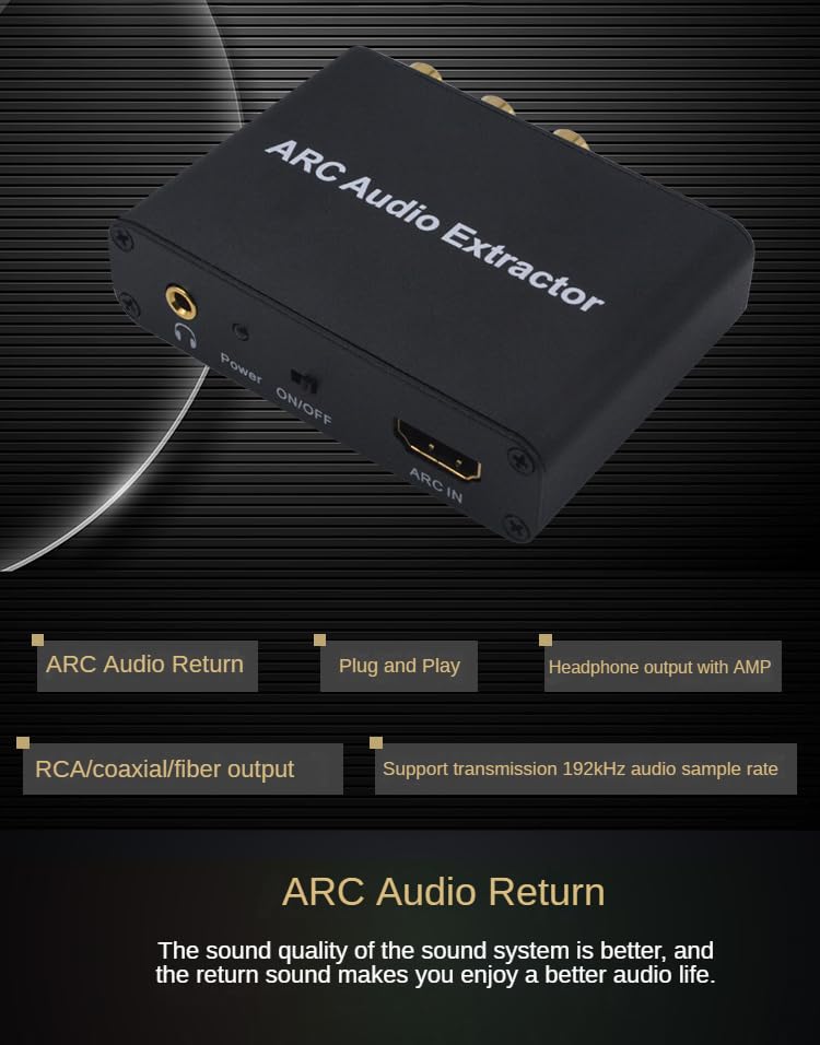 Convertisseur SPDIF extracteur audio HDMI Toslink coaxial optique - 3