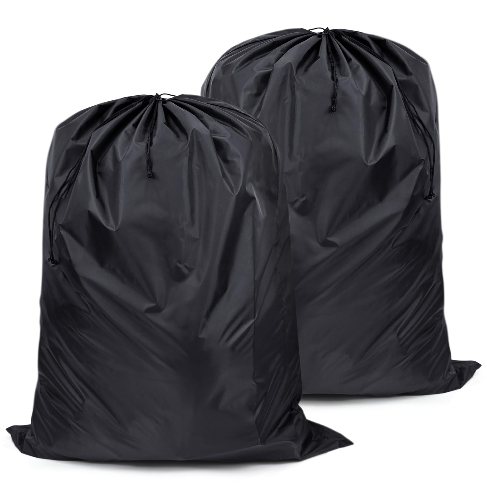 Extra Large Drawstring Storage Bags (2-Pack) - 94x120cm Heavy-Duty Oxford Fabric Organisers, Waterproof Underbed Bags for Duvets, Clothes & Toys - Black