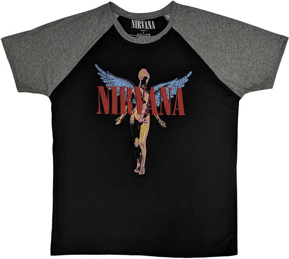 Men's Nirvana Angelic Baseball Jersey Black/Grey
