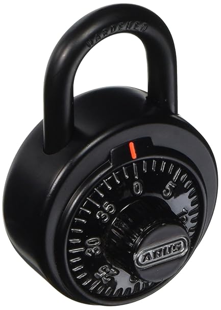ABUS 78/50 KC 2-Inch Locker Dial Combination Padlock with Key Control, Black