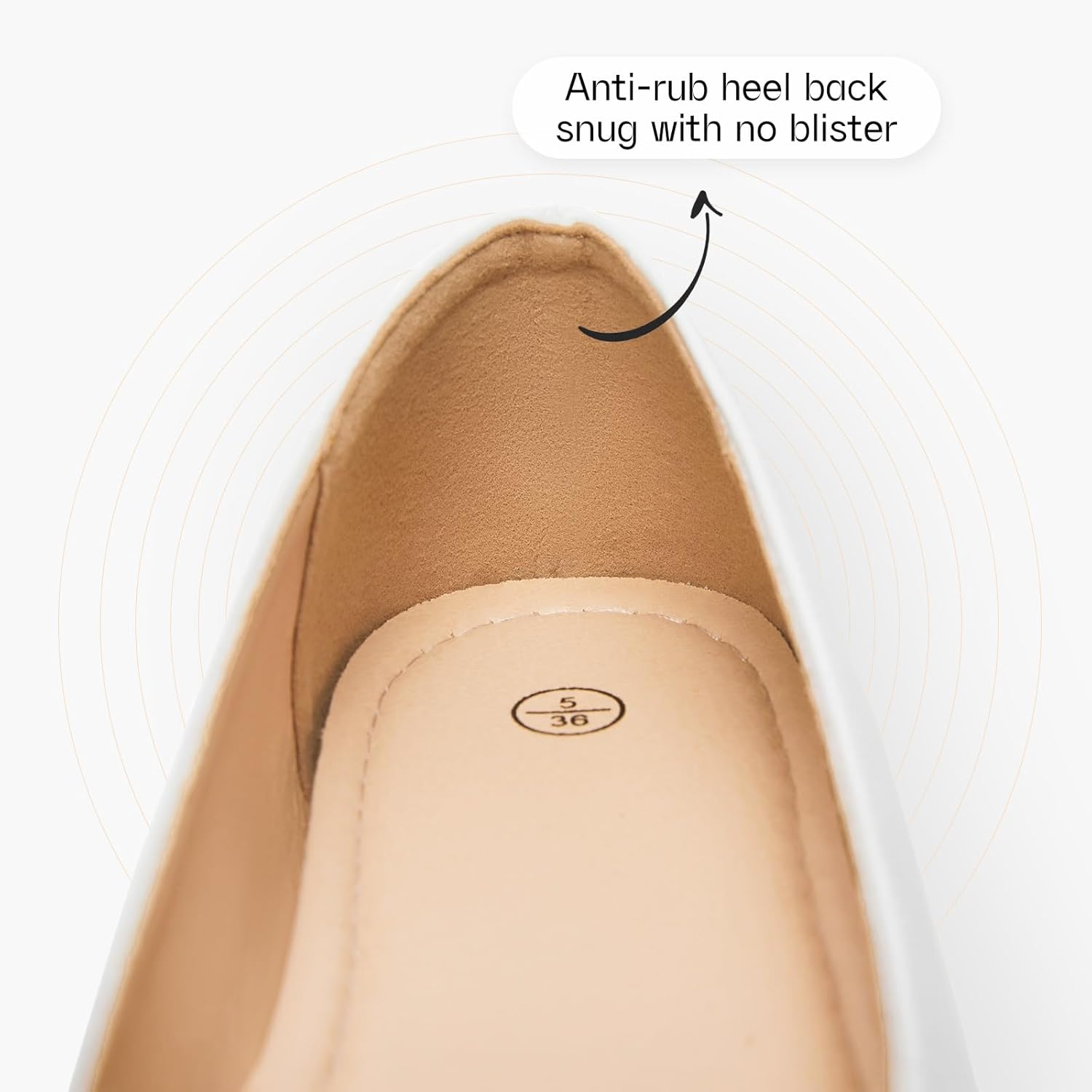 Shupua Women's Dressy Comfortable Flats Shoes Black Leather Work Ballet Flats Round Toe Dress Shoes - Image 3