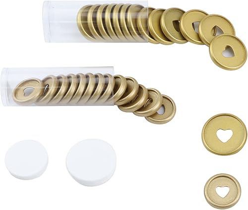 Crapyt 28 discos de expansión de disco de 1.1 x 0.2 pulgadas, discos de plástico dorado para carpetas de hojas sueltas para cuadernos, notas, discos