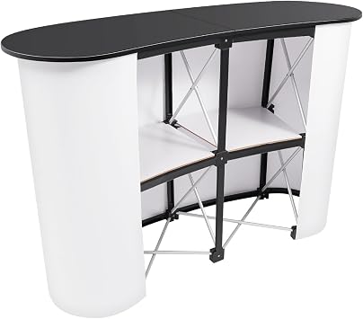Portable Tradeshow Podium Table, Podium Counter Table Stand, Pull-net Promotion Table for Holding Special Events, Promotional Literature, 51.97" x 15.75" x 35.43"
