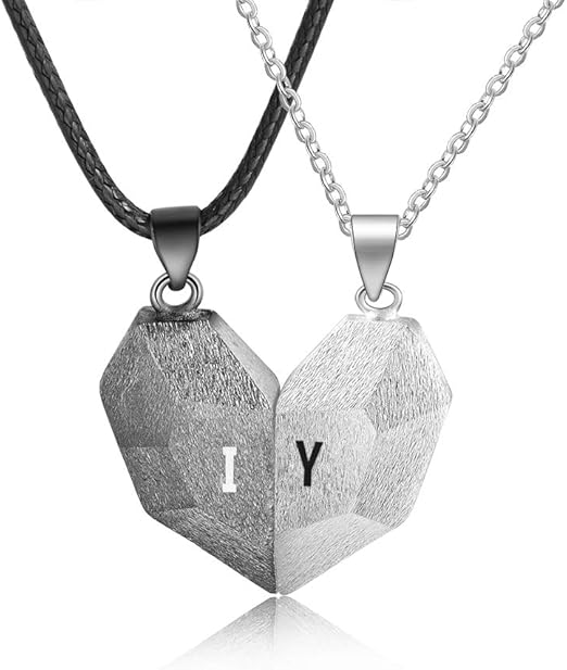 Collana BFF Personalizzata con Ciondolo con Incisione a 2 Lettere