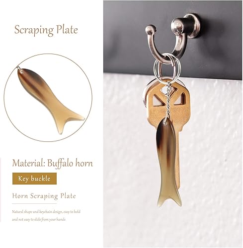 Miniatura 3 de Healifty 1 pieza de tabla de raspar llavero guasha herramienta de raspado en forma de pescado tabla de raspado masajeadores de pies masajeador de