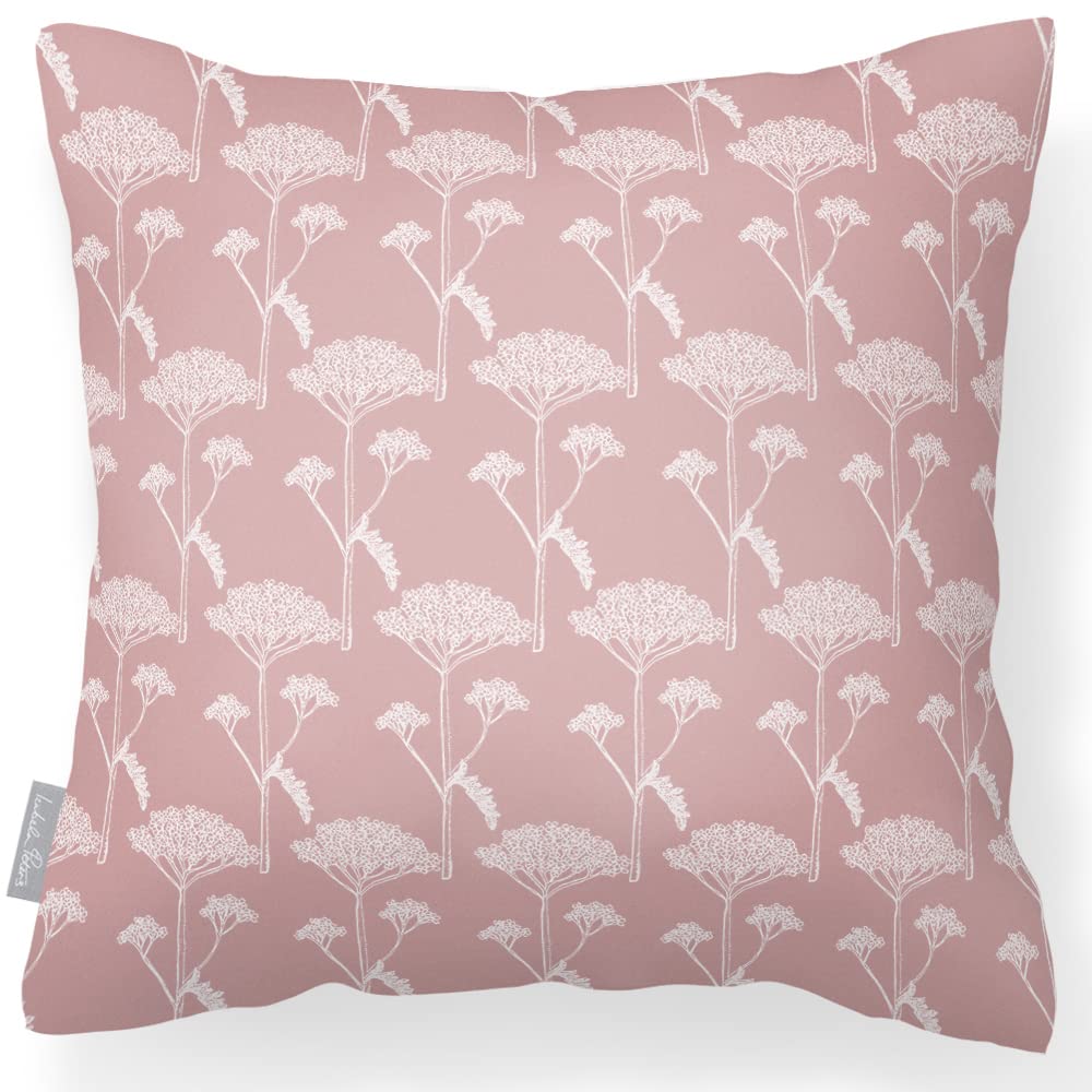 Izabela Peters Yarrow - Rosewater Pink Outdoor Cushions Waterproof, 43 Cm, Filled Outdoor Cushion, Garden Furniture Cushions, Outdoor Seat Cushions, Garden Chair Cushions