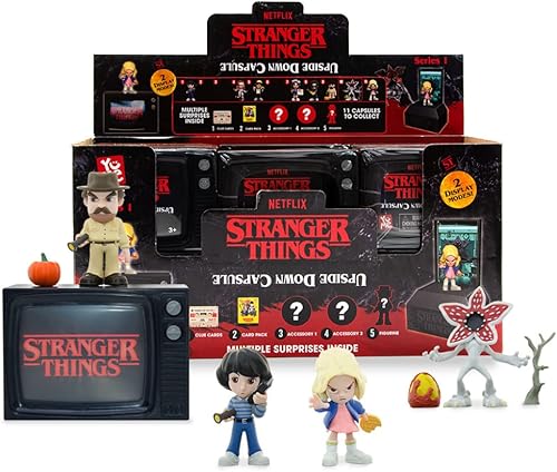 YuMe Netflix Stranger Things Surprise Upside Down - Caja ciega de cápsulas, figura de acción, regalos coleccionables para coleccionistas, juguetes,