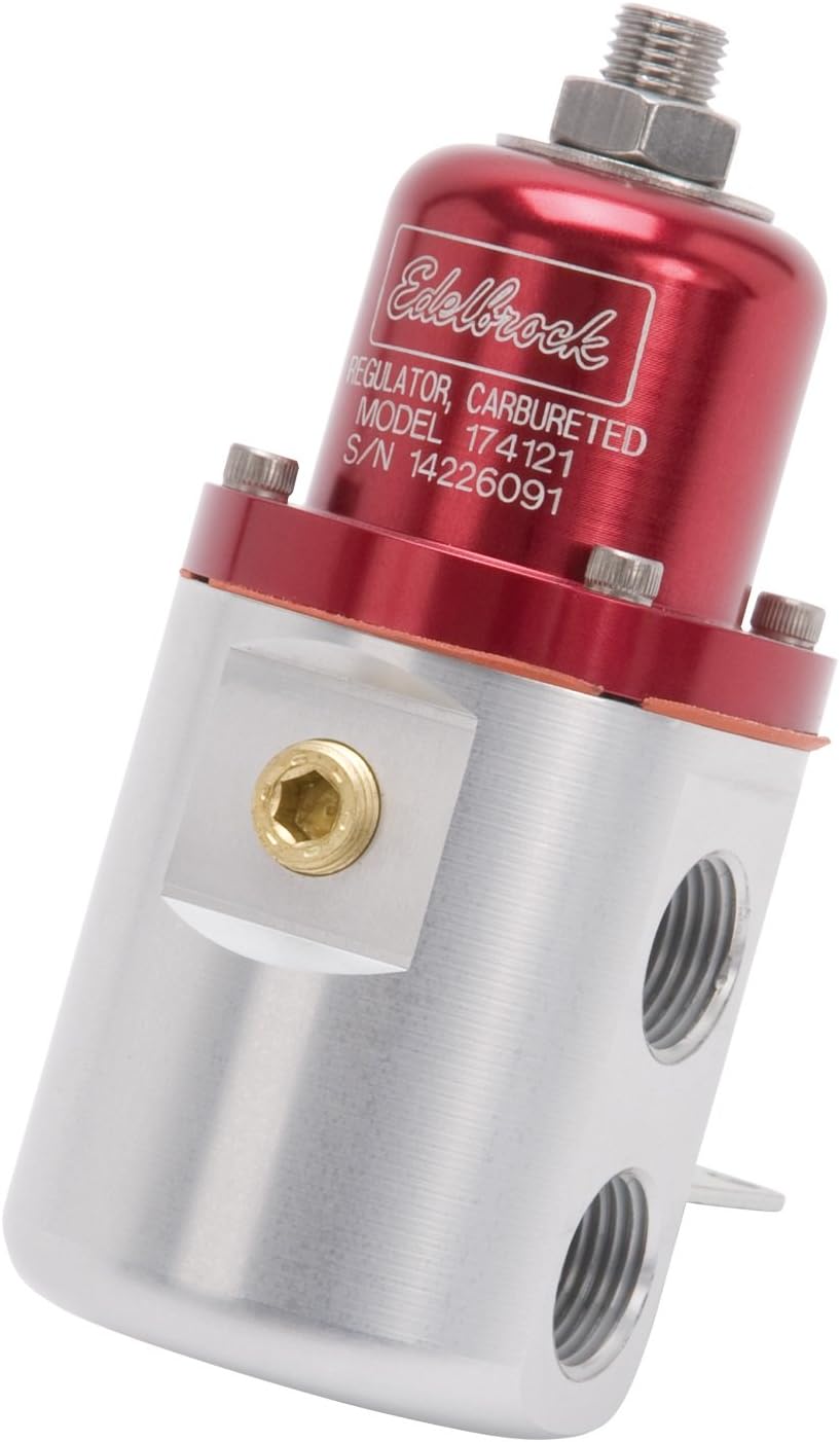 Edelbrock 174121 Fuel Pressure Regulator 160 GPH 510 PSI 3/8 in. Inlet/Outlet