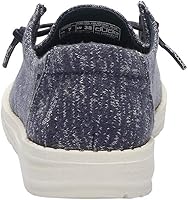 Vista 147 de Hey Dude Wendy - Zapatos de mujer, mocasines sin cordones para mujer, cómodos y ligeros Blanco brillante elástico