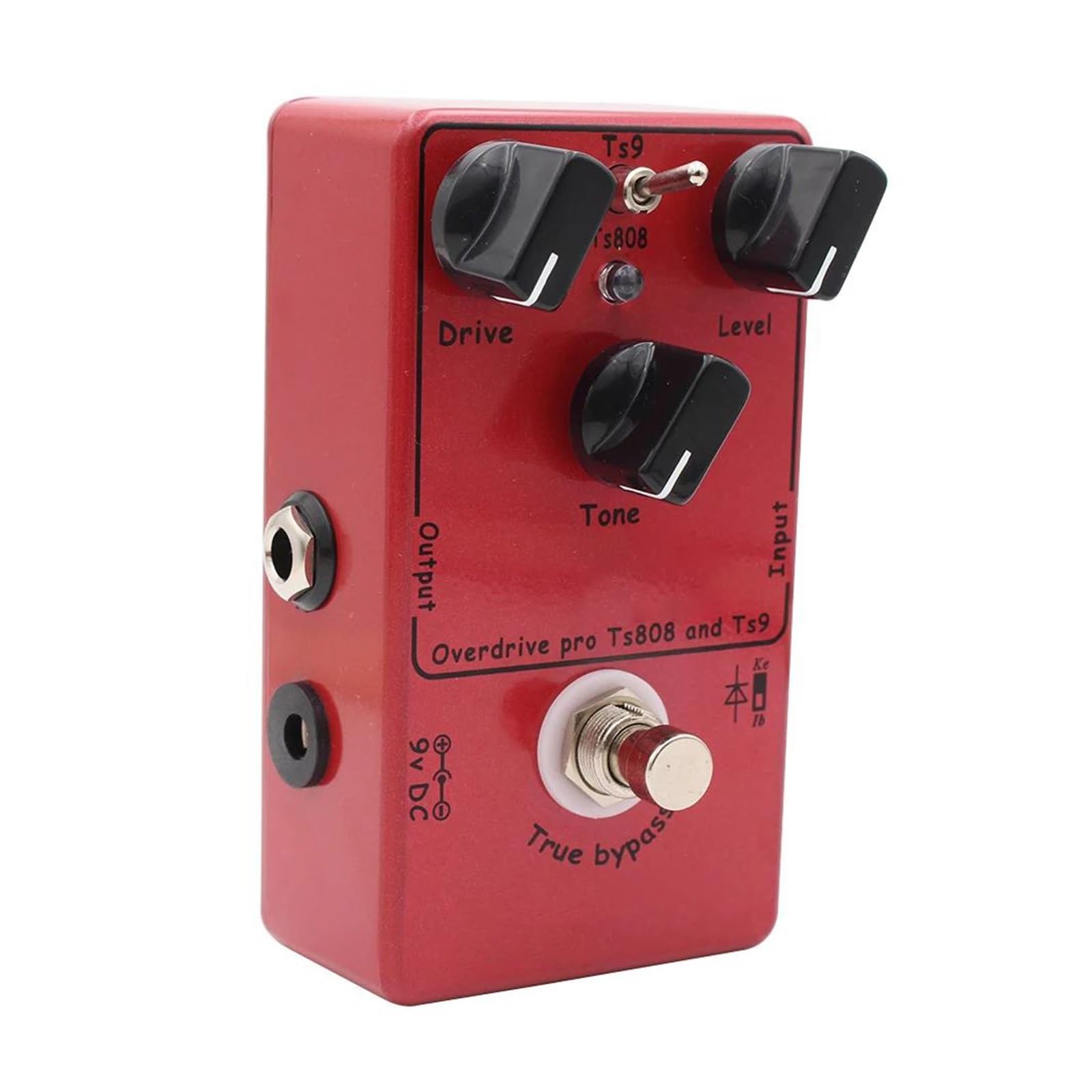 Efekty Gitarowe True Bypass Distortion Overdrive Akcesoria Czerwony