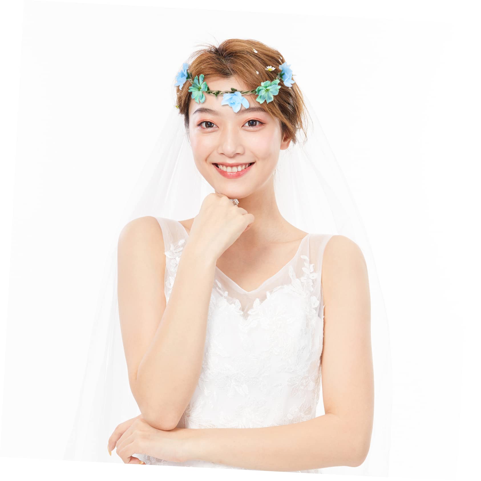 30stücke Teiliges Blumenkranz Haarschmuck Für Hochzeiten Festivals Fotografie Elastisches Und Hautfreundliches Design Mit Realistischen Farben Und Lebensechten Blumen Für Damen