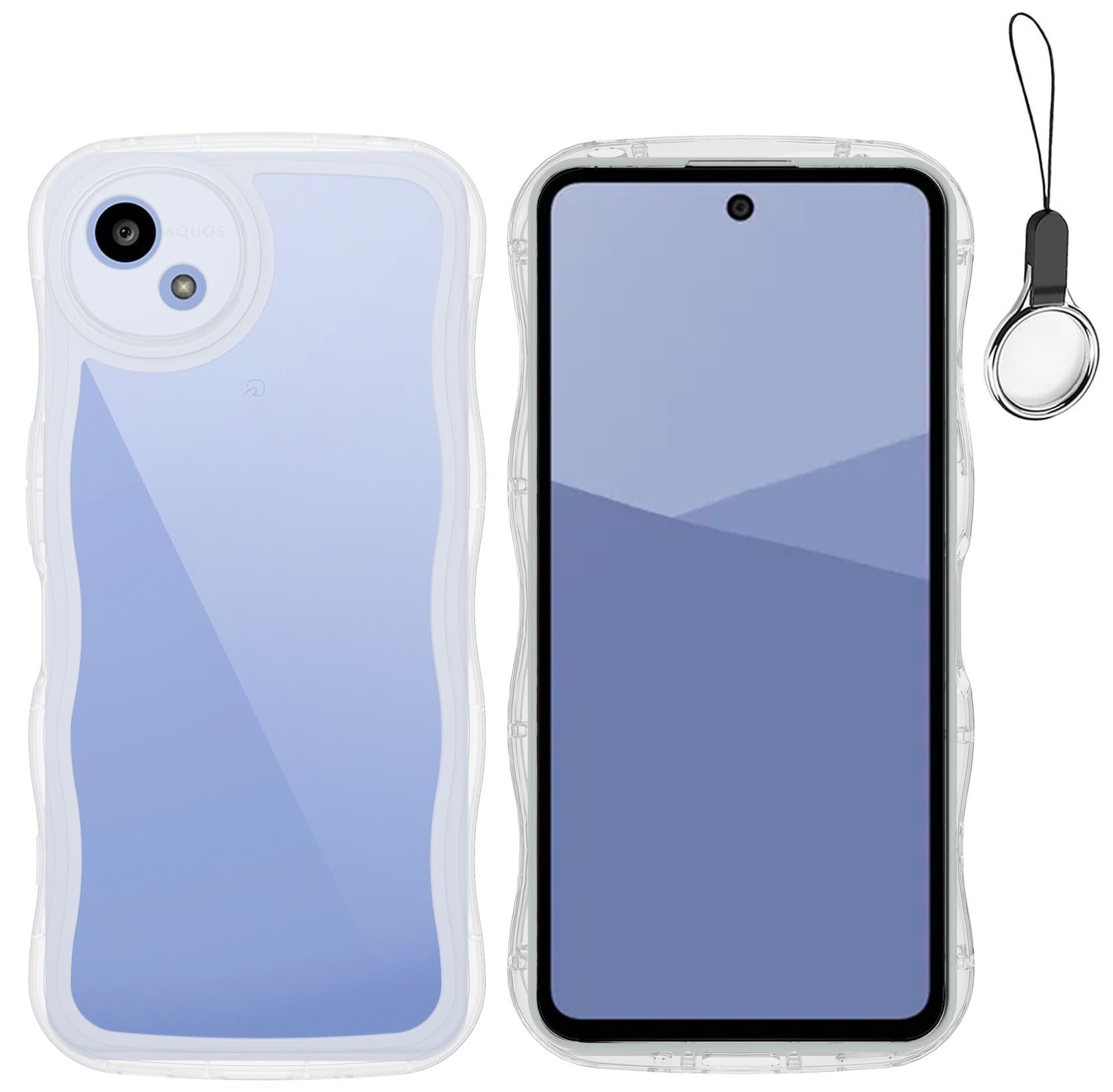 Amazon.co.jp: HILEGENER for AQUOS Wish 5 かわいい ケース うねうね