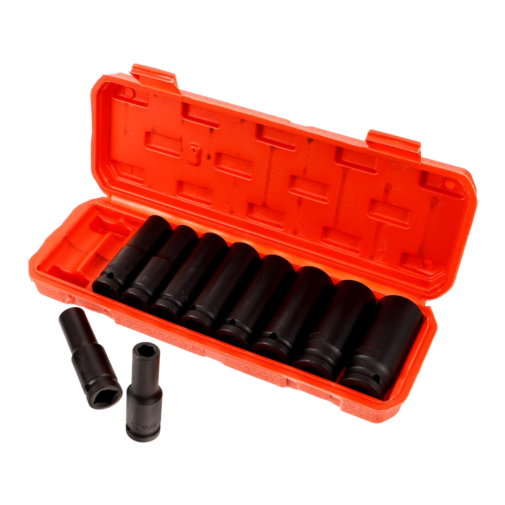 Angoily 10pièces Jeu De Douilles à Chocs Pouce Boîte à Outils Pour Réparation Automobile Et Mécanique