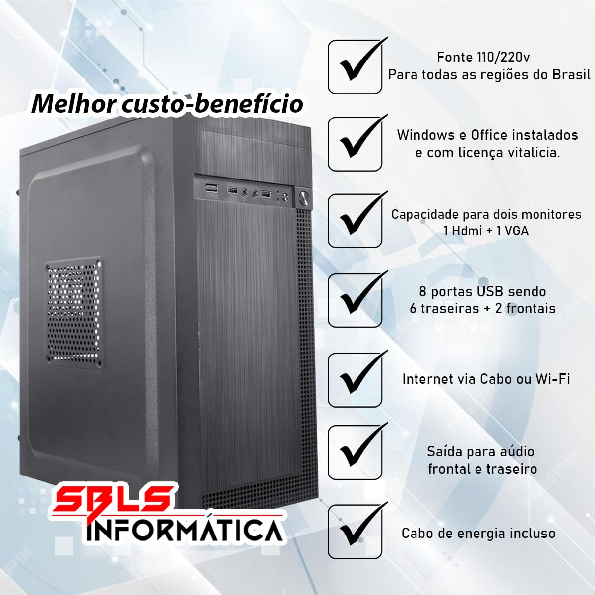 Computador Completo Core i7 3ª Geração 3.4 GHz 16GB RAM SSD 480GB