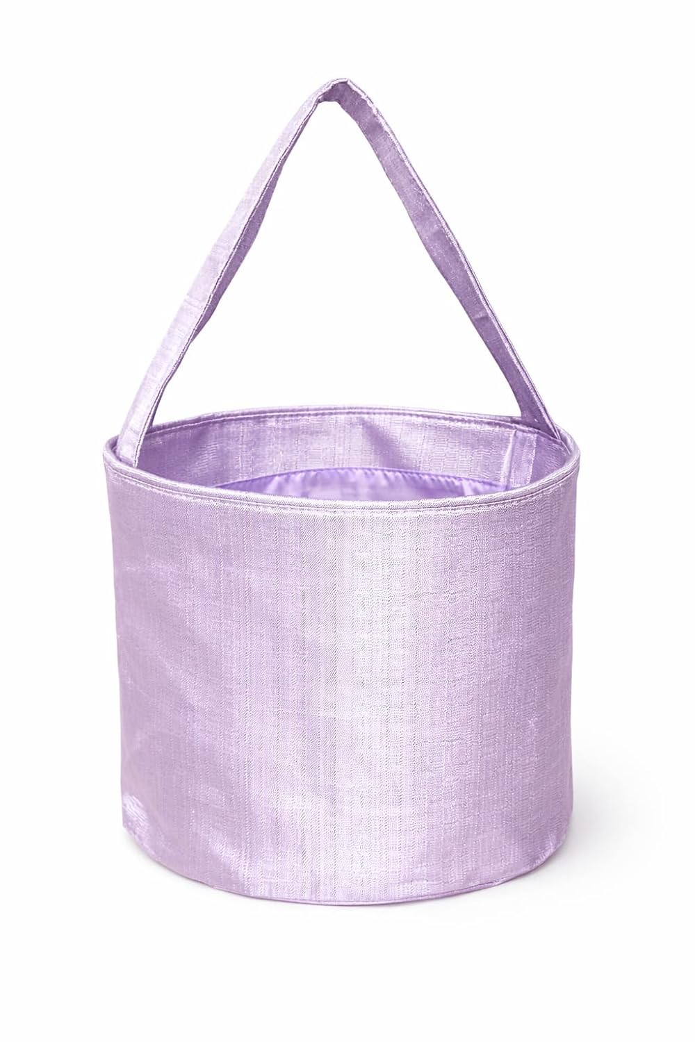 Girls Shimmer Fabric Easter Egg Basket Bucket Tote Bag Gift for Kids Pink Purple - Can be Personalized (Purple)