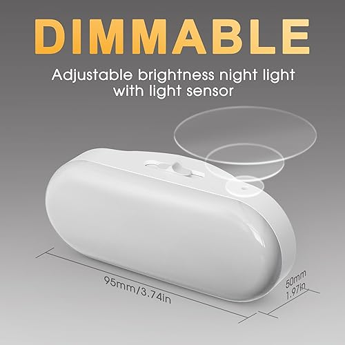 Miniatura 4 de Briignite Luz nocturna LED, luces nocturnas enchufables a la pared, luz nocturna enchufable con sensor de atardecer a amanecer, blanco suave, 2
